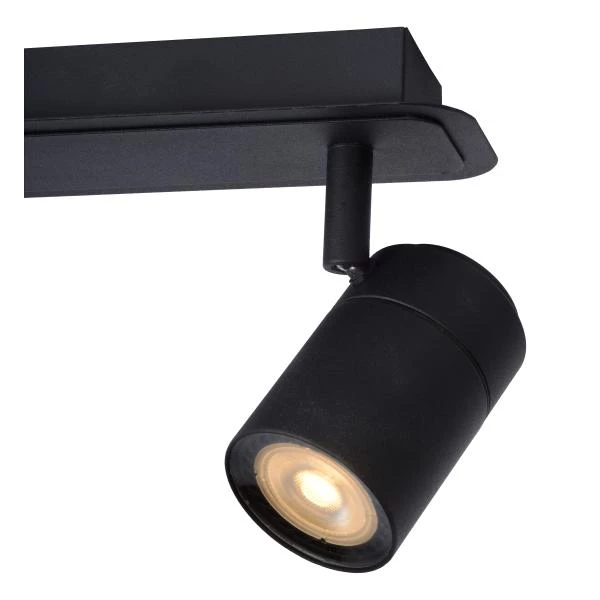 Lucide LENNERT - Deckenstrahler Badezimmer - LED Dim. - GU10 - 2x5W 3000K - IP44 - Schwarz - detail 1